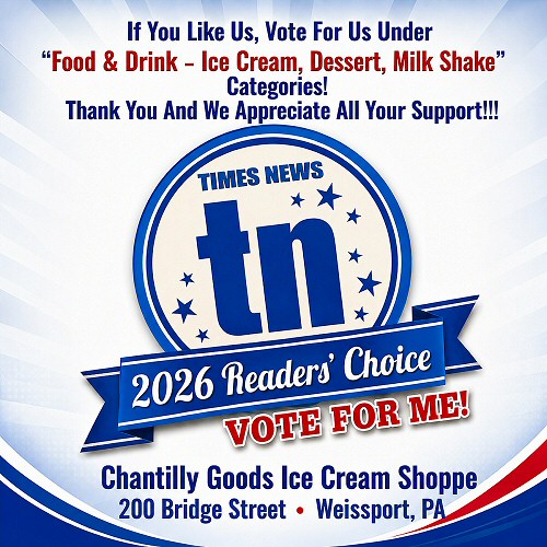 Times News Readers Choice Contest - Vote For Us Under Food and Drink for Ice Cream, Dessert, Milk Shake, Categories!